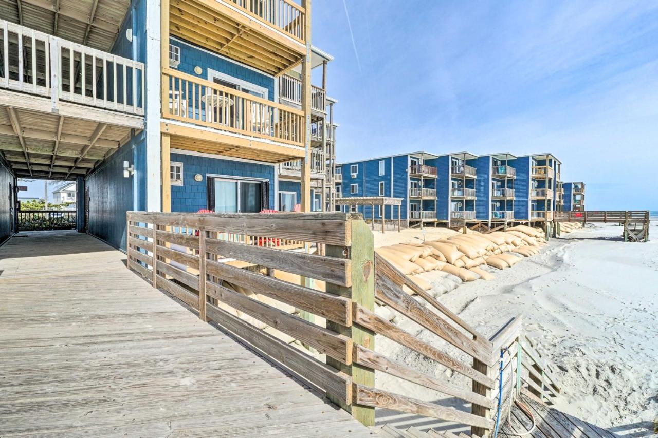 North Topsail Condo - Steps To Beach! North Topsail Beach Exteriör bild